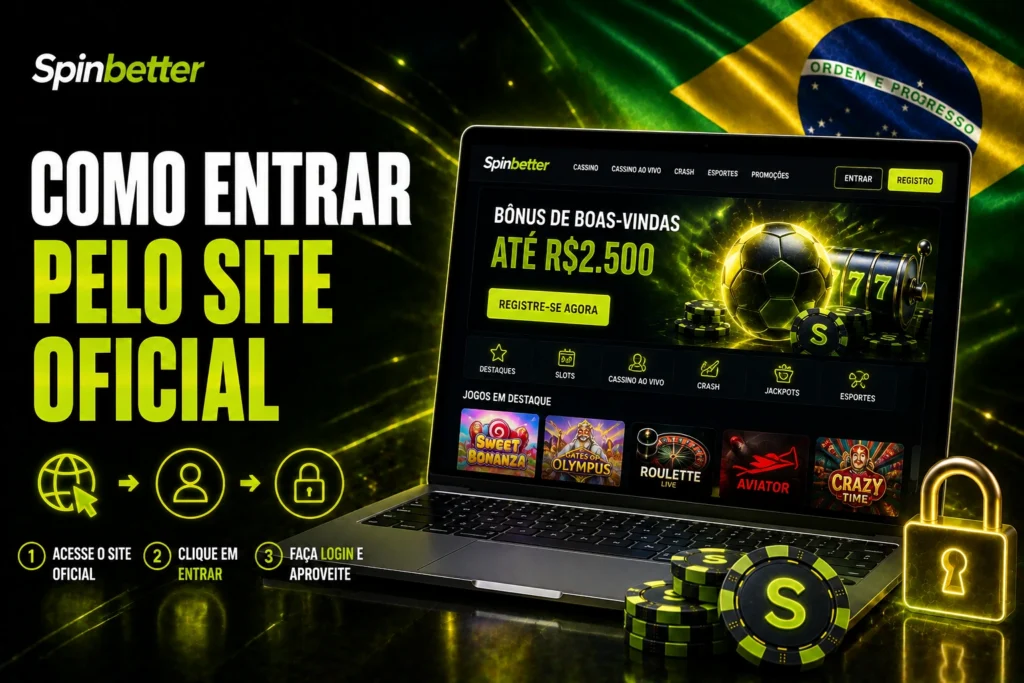 Como entrar pelo site oficial